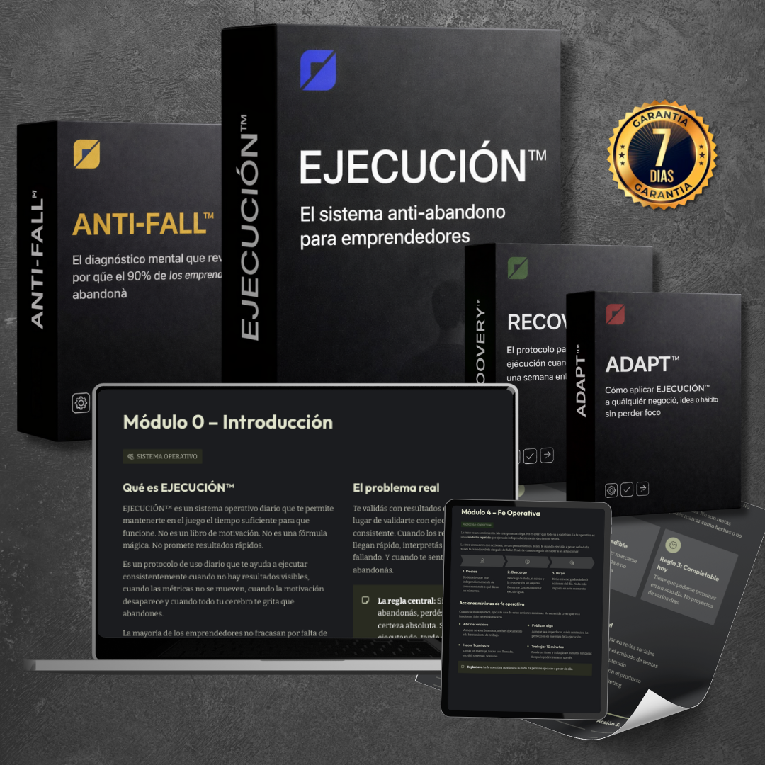 EJECUCIÓN™ — El sistema anti-abandono para emprendedores