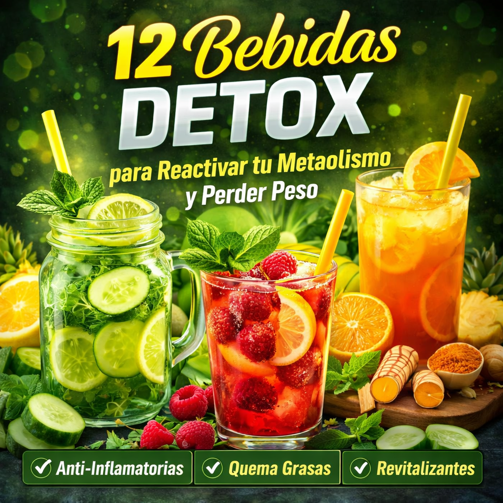 12 Bebidas Detox para Reactivar tu Metabolismo y Perder Peso